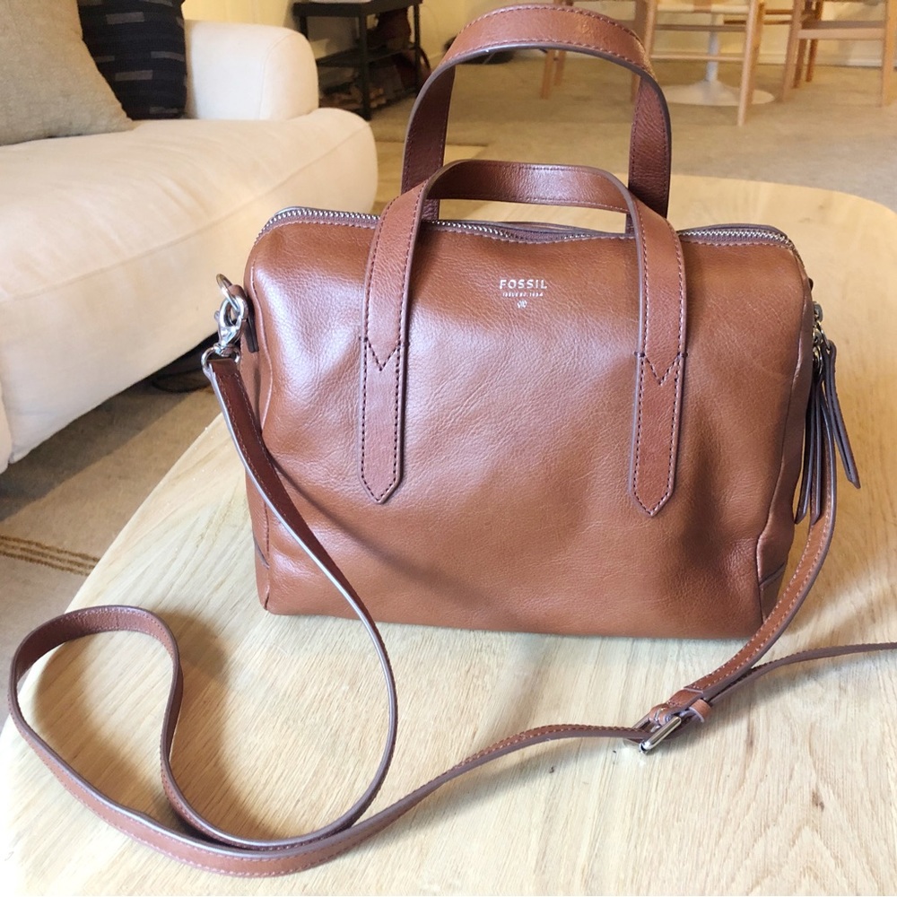 Fossil Brown Leather Sydney Satchel
